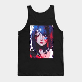 Abstract Anime Girl Tank Top